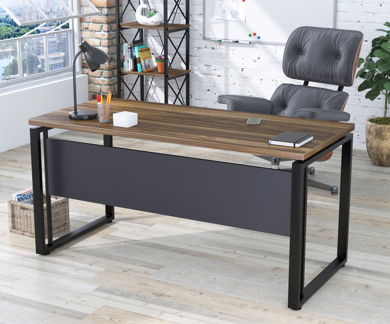 Письмовий стіл G-160-32 Loft Design Горіх Модена