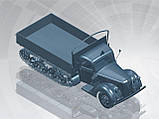 Пластикова модель 1/35 ICM 35412 німецький напівгусенечний автомобіль V3000S/SS M (Sd.Kfz.3b) Maultier, фото 8