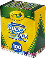 Смываемые маркеры, фломастеры Crayola Super Tips Marker Set, 100 шт! Оригинал!