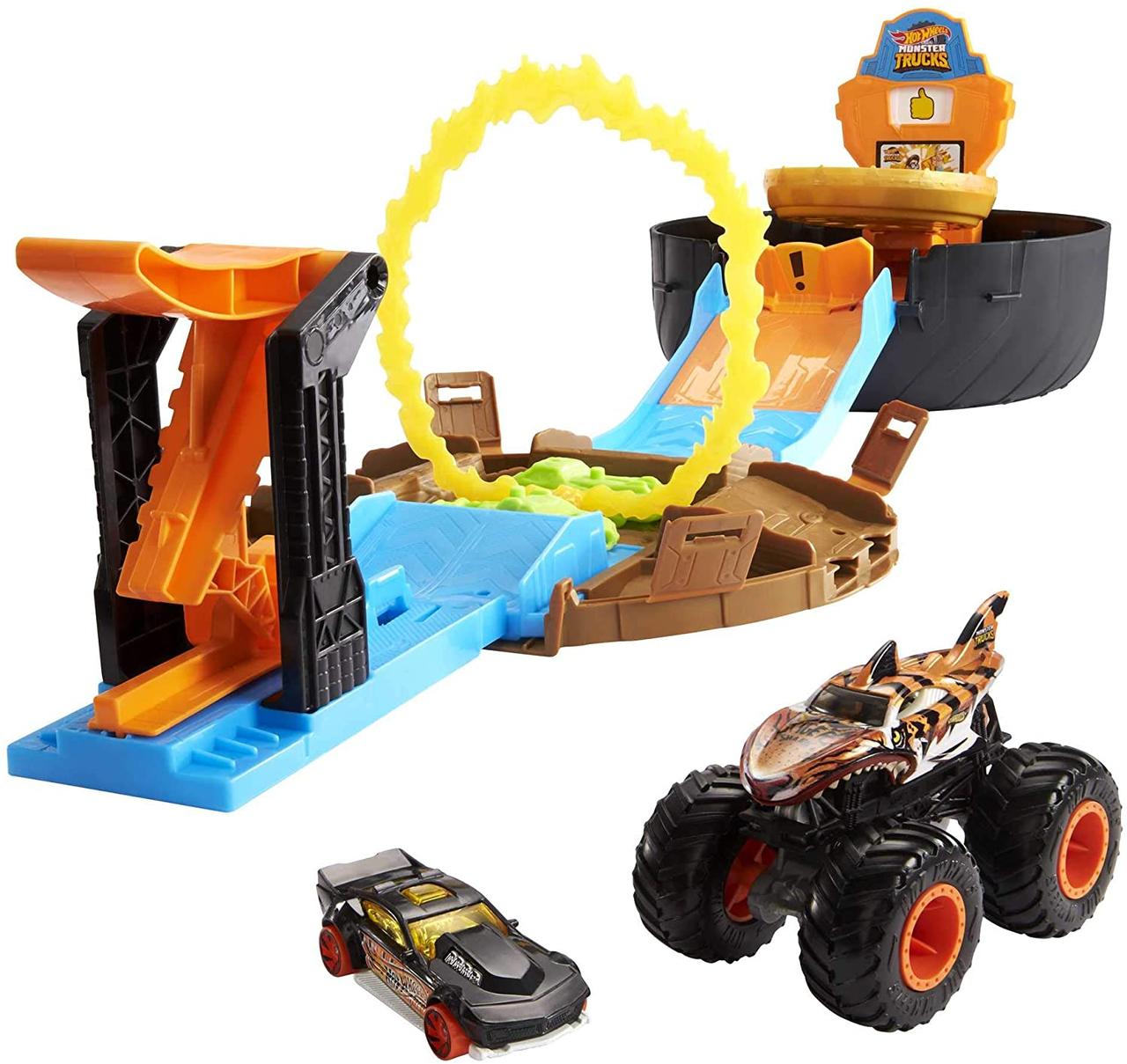 Трек Хот Вілс Трюки в шині Hot Wheels Stunt Tire Monster Trucks трамплін