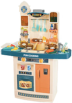 Дитячий ігровий набір інтерактивна кухня — велике світло, вода — холодний пар посуду 998A, бірюзовий