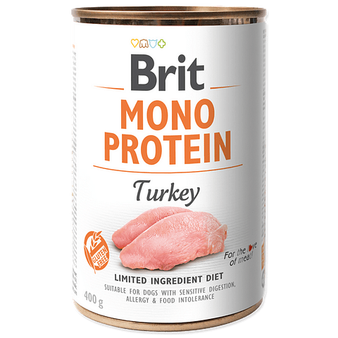 Корм собак консервований Brit Mono Protein Dog з індичкою, 400 г, фото 1