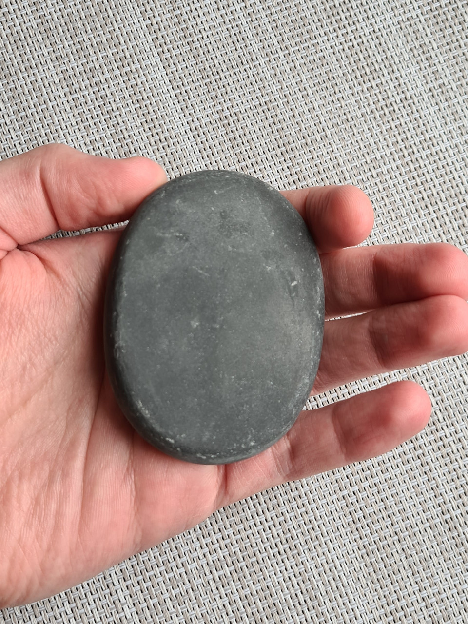 Камінь СПА базальт 8×6×1.6см еліпс прямокутний масажний для стоунтерапії