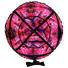 Тюбінг діаметр 100 см"рожевий кристал" (Оксфорд, ПВХ) санки ватрушка, фото 6