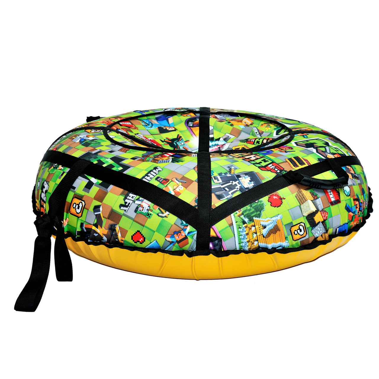 Тюбінг діаметр 100 см"майнкрафт" (Оксфорд, ПВХ) санки ватрушка