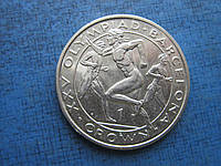 Монета 1 крона Гибралтар Великобритания 1991 спорт олимпиада Барселона древние атлеты