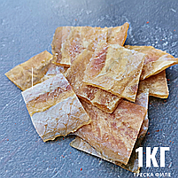 Тріска філе 1 кг солоно-сушена, закуска до пива(рибний снек), фото 2