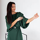 Шовкове плаття жіноче 2374 (42-44,46-48,50-52,54-56) (кольори: зелений, фіолетовий, бежевий) СП, фото 3
