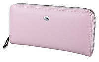 Женский кожаный кошелек на молнии ST 238 Pink натуральная кожа