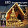 Гірлянда "Кінський хвіст" 200 LED-ламп, 10 ниток по 2,0 м світлова завіса на ялинку, теплий колір, фото 4