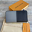 Стильний чоловічий гаманець Louis Vuitton на блискавці, фото 5