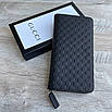 Чоловічий стильний гаманець Gucci на блискавці, фото 5