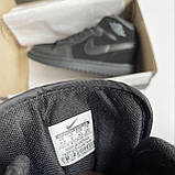 Кросівки чоловічі Nike Air Jordan чорні демісезонні найк аїр джердан шкіряні повсякденні, фото 6