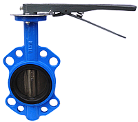 Задвижка Баттерфляй Ду 100 с чугунным диском уплотнение EPDM (Китай)