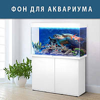 Наклейка с рыбами и морской флорой для аквариума 40х65 см. 650, 1100, 65 х 110 см