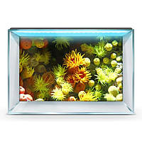 Морской мир под водой на наклейке для аквариума 65х110 см.
