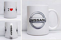 Кружка керамическая Premium с логотипом авто Ниссан