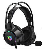 Навушники для гри ONIKUMA X15 PRO з мікрофоном та RGB-підсвічуванням, чорні, фото 2