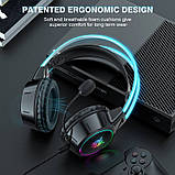 Навушники для гри ONIKUMA X15 PRO з мікрофоном та RGB-підсвічуванням, чорні, фото 6