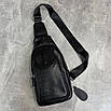 Нагрудна сумка-слінг із тисненням під шкіру рептилії, фото 4