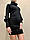 Плаття светр туніка жіноче трикотажне тепле чорне довгий рукав, фото 6