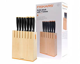 Набір кухонних ножів на підставці Fiskars Functional Form 1018781 (набір 7шт, нержавіюча сталь)