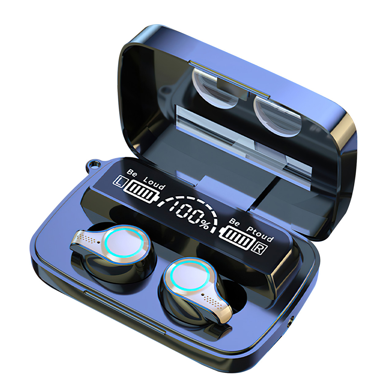 Блютуз навушники безпровідні з зарядкою і ліхтариком в кейсі FLOVEME №1460, фото 1