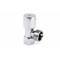 Кран кутовий вентильний 1/2в-1/2н хром AN-1120 (букса механіка) ANGO