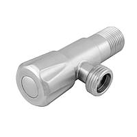 Кран кутовий 1/2н-1/2н неіржавка сталь, (01)