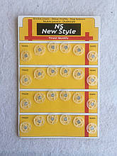 15мм пришивні кнопки для одягу 24шт пластикові прозорі