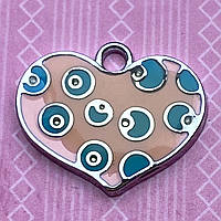 Підвіска з емаллю Сердечко (1,8*2,2см)