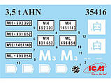 Пластикова модель 1/35 ICM 35418 німецька вантажівка Lastkraftwagen 3.5 t AHN з водіем, фото 2