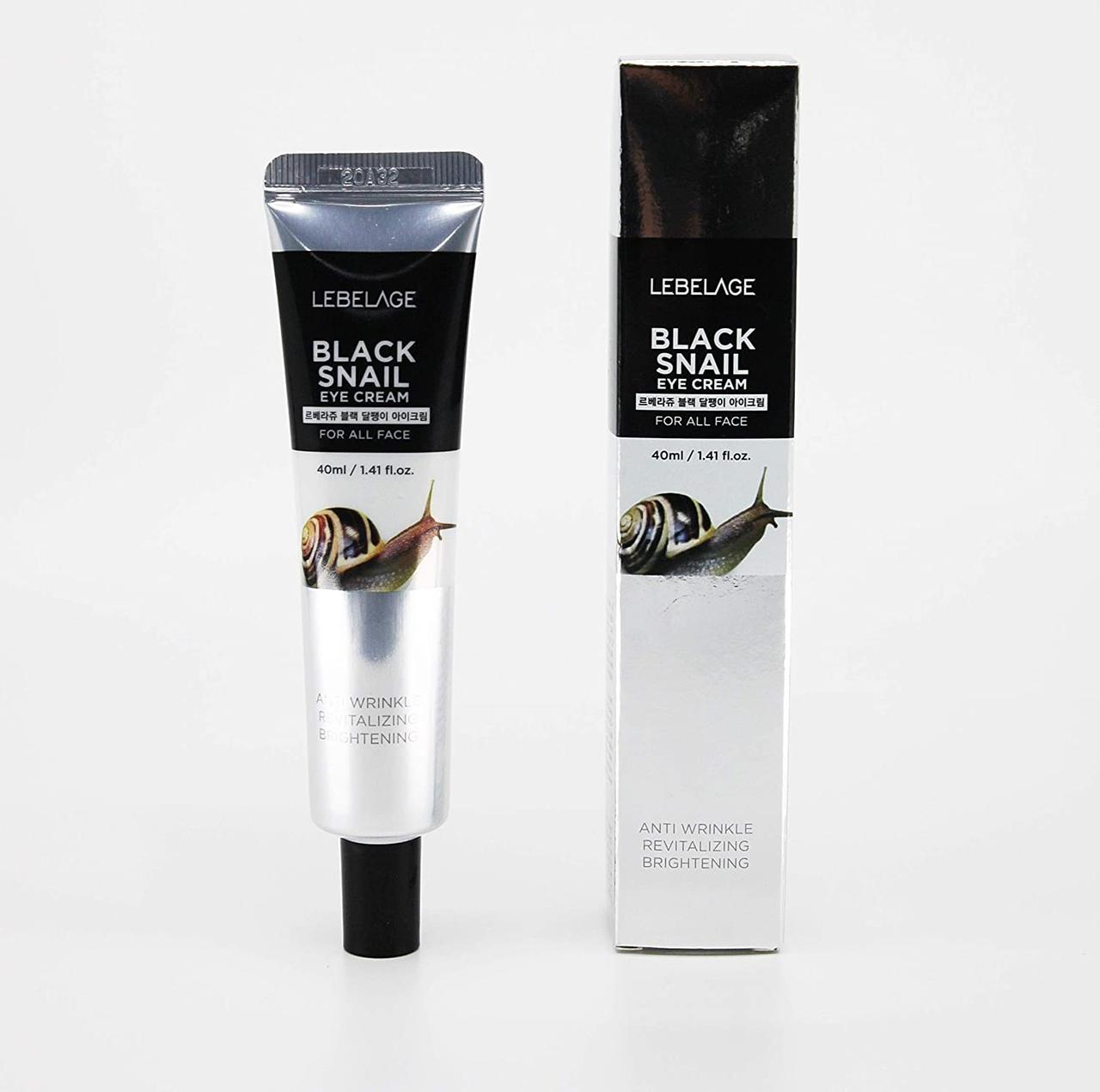 Крем для шкіри навколо очей з муцином чорної равлики LEBELAGE Eye Cream Black Snail