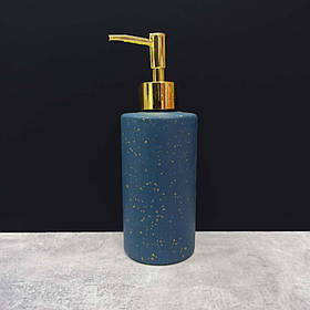 Дозатор для рідкого мила A-PLUS синій із золотом 216 BS