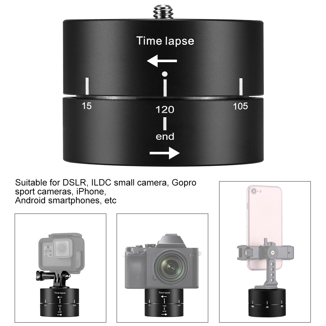 Штатив-таймер, що обертається, для Time Lapse від Puluz PU3516 для Gopro, SJCAM, Xiaomi та інших екшен камер