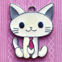 Підвіска з емаллю Котик (3*2,4 см)