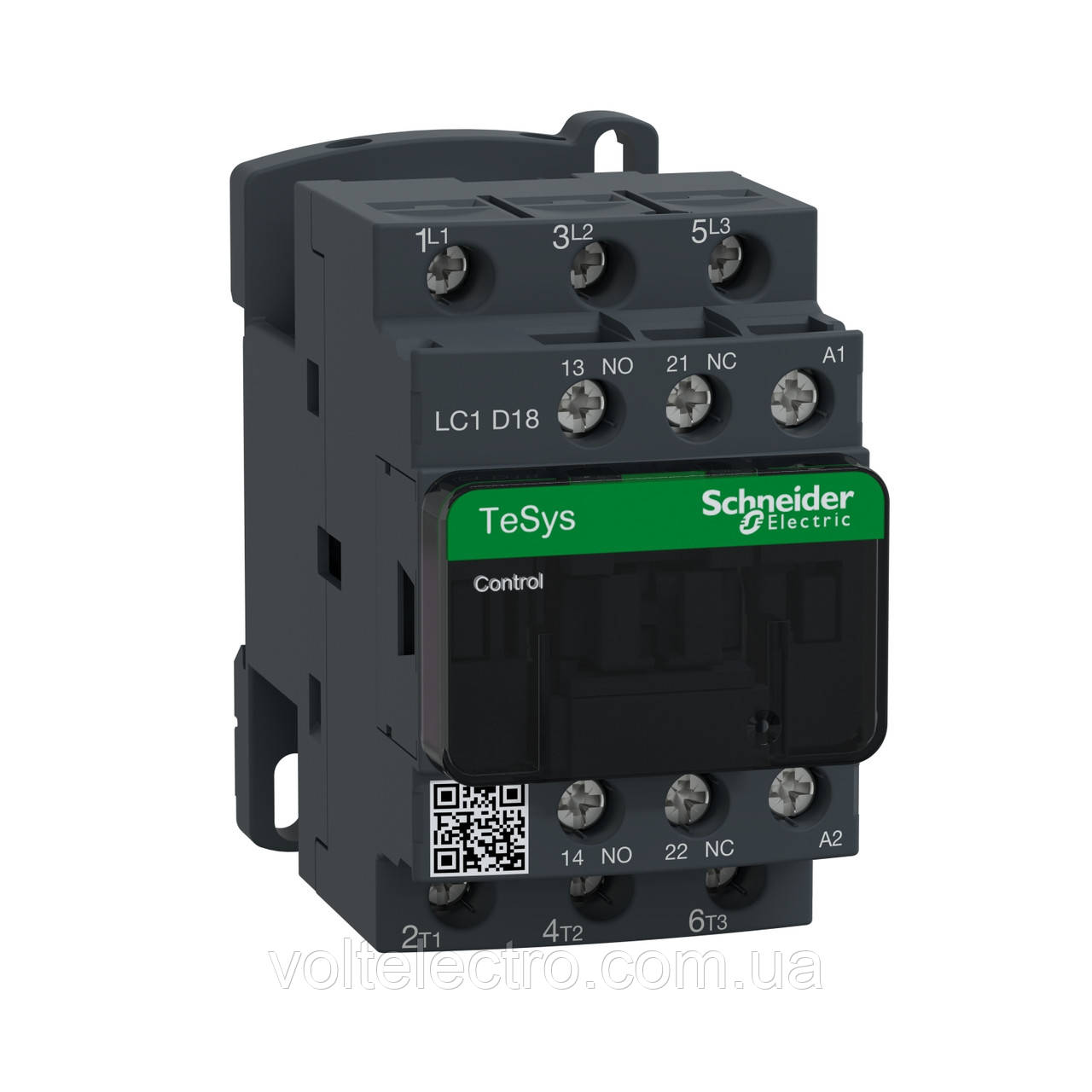 Контактор TeSys LC1D 3P 18 А 220В AC 7,5 кВт, 1 NO + 1 NC, фото 1