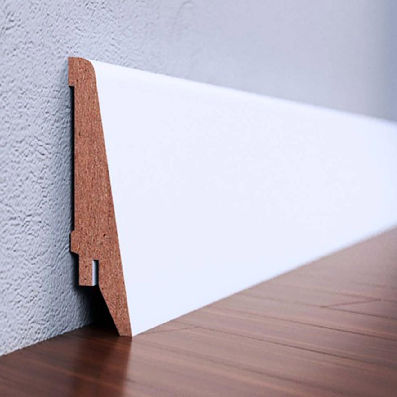 Плінтус мдф білий (80*21*2070мм)