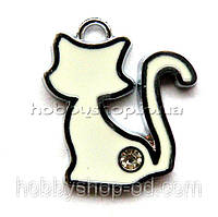 Підвіска з емаллю Кішка (2,2*1,8 см)