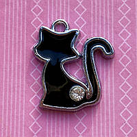 Підвіска з емаллю Кішка (2,2*1,8 см)