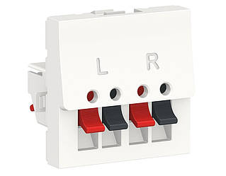 Unica New аудиорозетка 2 модулі біла Schneider Electric, NU348618