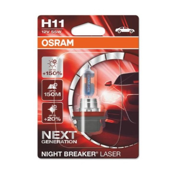 Галогенова лампа Osram H11 Night Breaker Laser 12v/55w