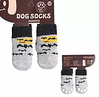 Шкарпетки з антиковзкою для собак бавовна "Hallowen" Size S