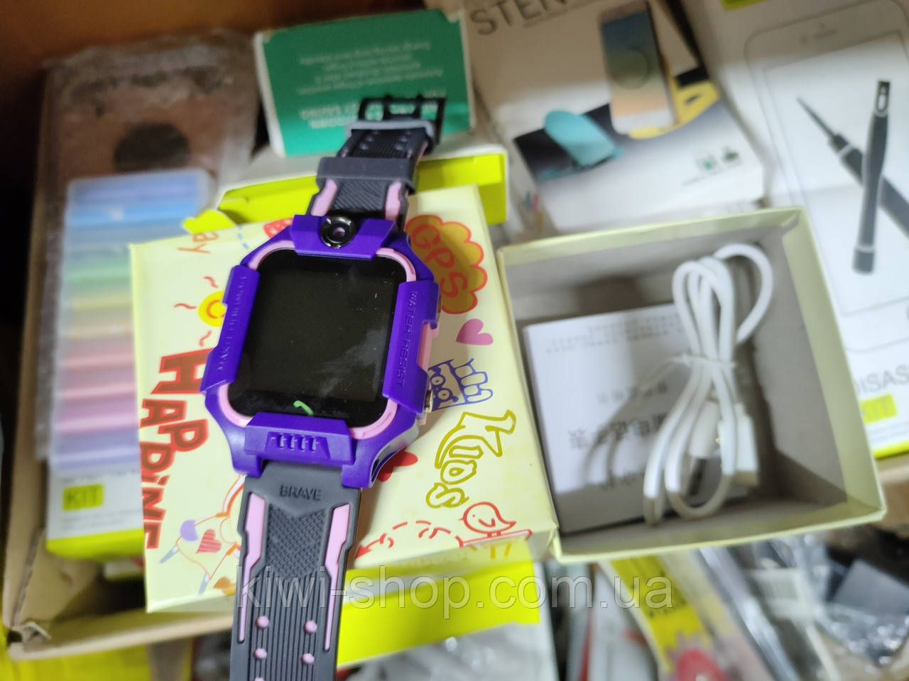 Міцний дитячий Розумний годинник телефон для дівчаток із камерою Gps-трекером і крокоміром KID Watch Рожеві FED