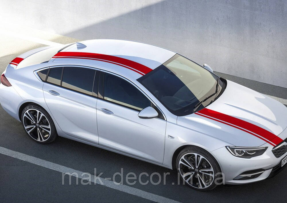 Вінілові наклейки на авто " Полоси 025 "  20х150 см 3 шт