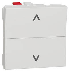 Unica New вимикач для жалюзі 2-кл. кнопковий схема 4, 6А, 2 модулі білий Schneider Electric, NU320718