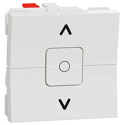 Unica New вимикач для жалюзі 2-клавішний схема 4, 6А, 2 модулі білий Schneider Electric, NU320818