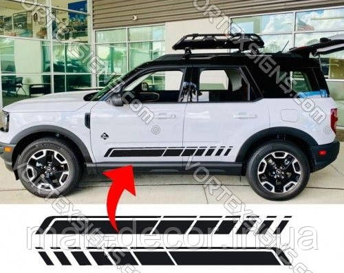 Вінілові наклейки на авто " Полоси 023 "  12х150 см 2 сторони