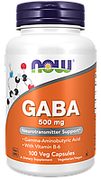 ГАМК 500 мг (GABA) Now Foods 100 рослинних капсул