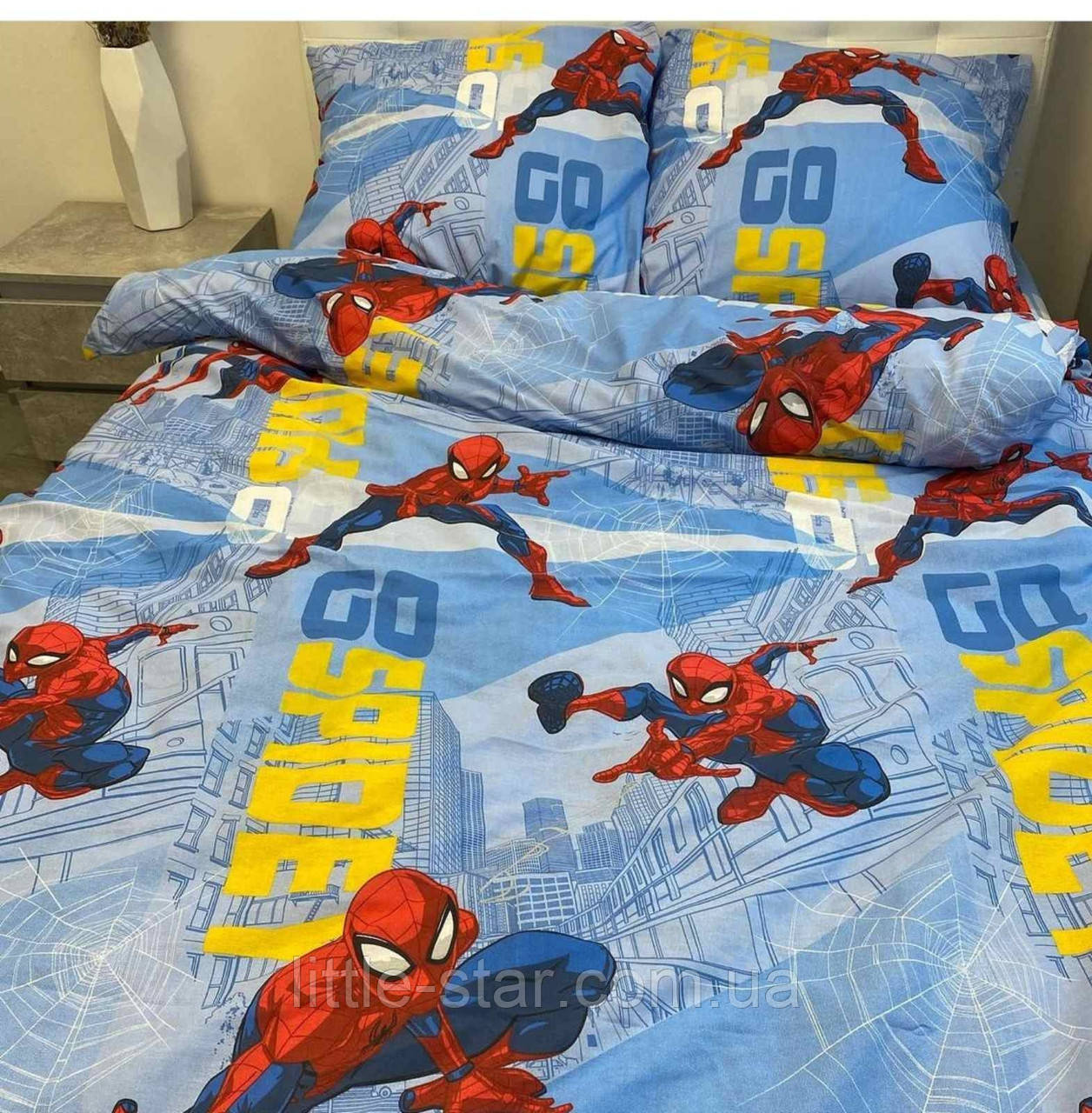Комплект дитячої постільної білизни Людина Павук, Бязь Люкс,полуторний